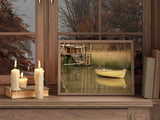 Boat art print on a window sill creating an autumnal ambiance in the room - MRC Art by Design